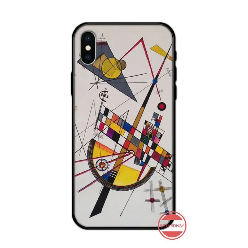 

Wassily Kandinsky Art pattern high quality capa Phone Case for iPhone 11 12 pro XS MAX 8 7 6 6S Plus X 5S SE 2020 XR