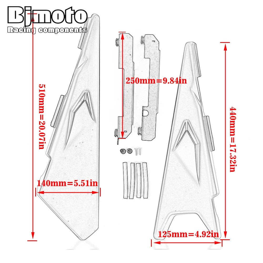 

Motorcycle Upper Frame Infill Side Panel Set Guard Protector Fairing Cowl Cover For BMW R1200GS LC/ADV 2017-2020 R1250GS ADV