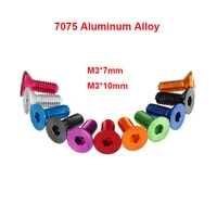m3 anodized aluminum hex socket countersunk flat head screws allen bolts din 7991 length 7mm 10mm available in 11 colors