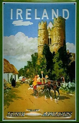 

Ireland Castle Retro Street Sign Household Metal Tin Sign Bar Cafe Car Motorcycle Garage Decoration Supplies12 X 8 Inch