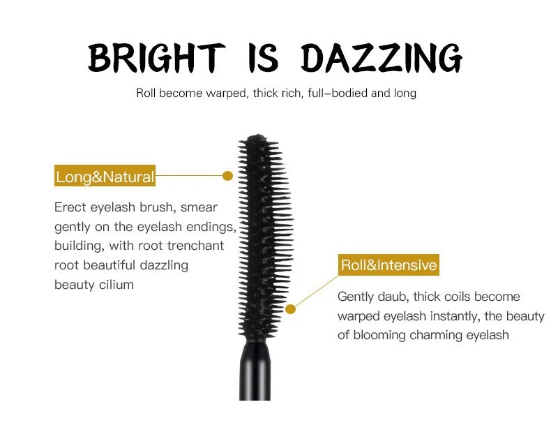 

Silk Natural Fiber Waterproof Black Mascara Eyelash Long Curling Lashes Extension Women Beauty Makeup Tool Cosmetic