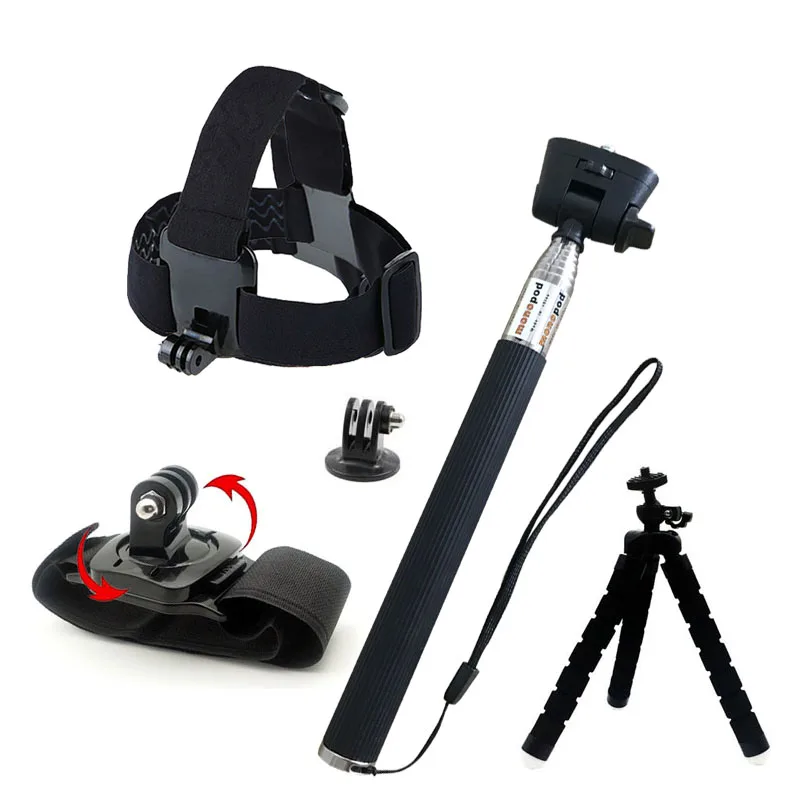 Для Gopro аксессуары для Go pro hero 7 6 5 4 3 Session штатив набор крепление для Xiaomi Yi 4K SJCAM SJ4000 eken H9 монопод