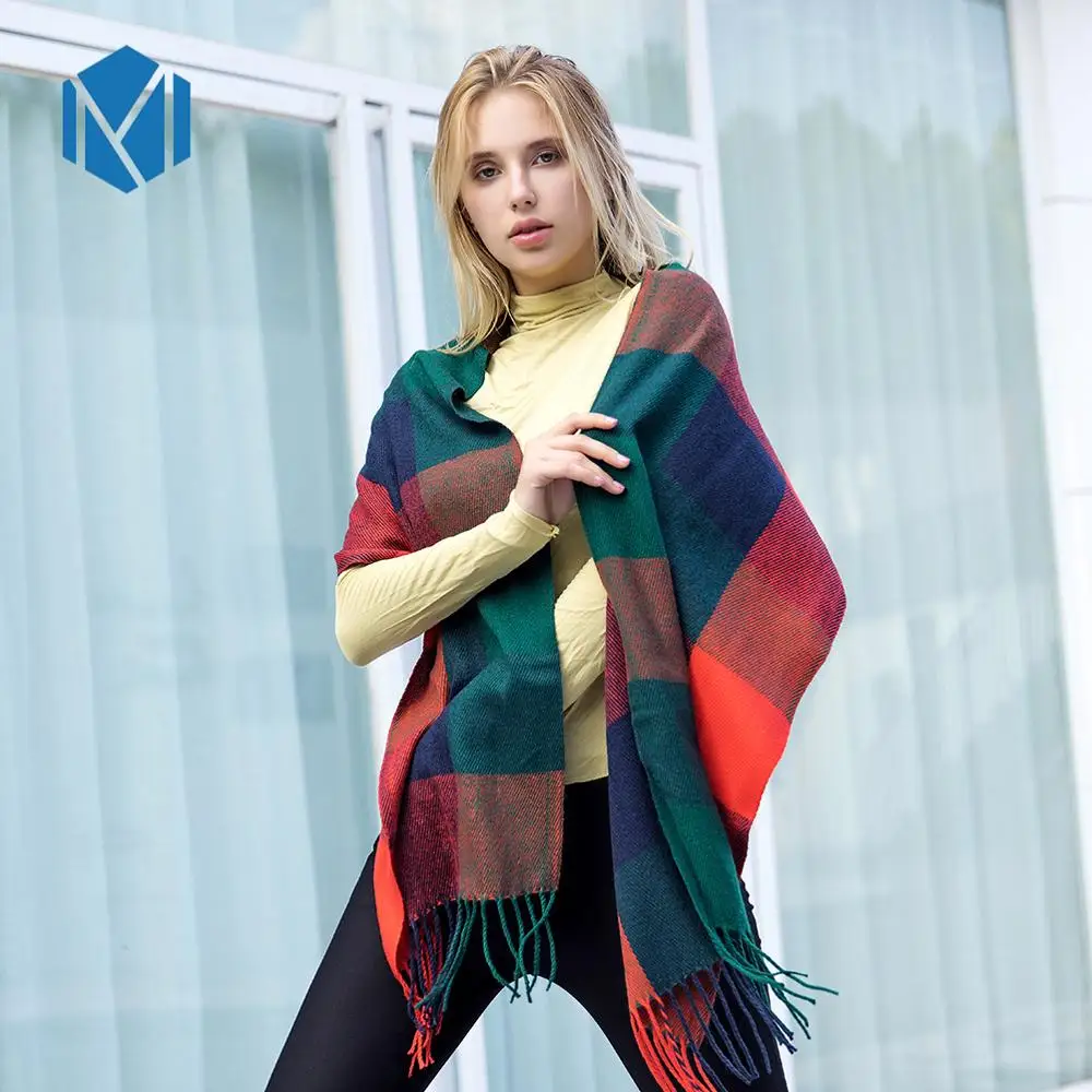 Miya Mona 190*35 см шарф из искусственного кашемира в клетку осенне-зимний женский