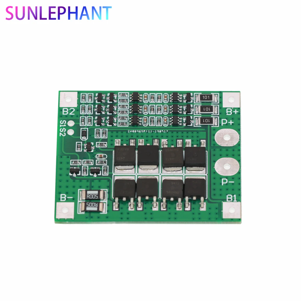 Фото 25A 3S Полимерная литиевая батарея 18650 Зарядное устройство PCB Защитная плата BMS 3 Последовательный 12 В 3,7 Lipo Литий-ионный модуль защиты от зарядки №4