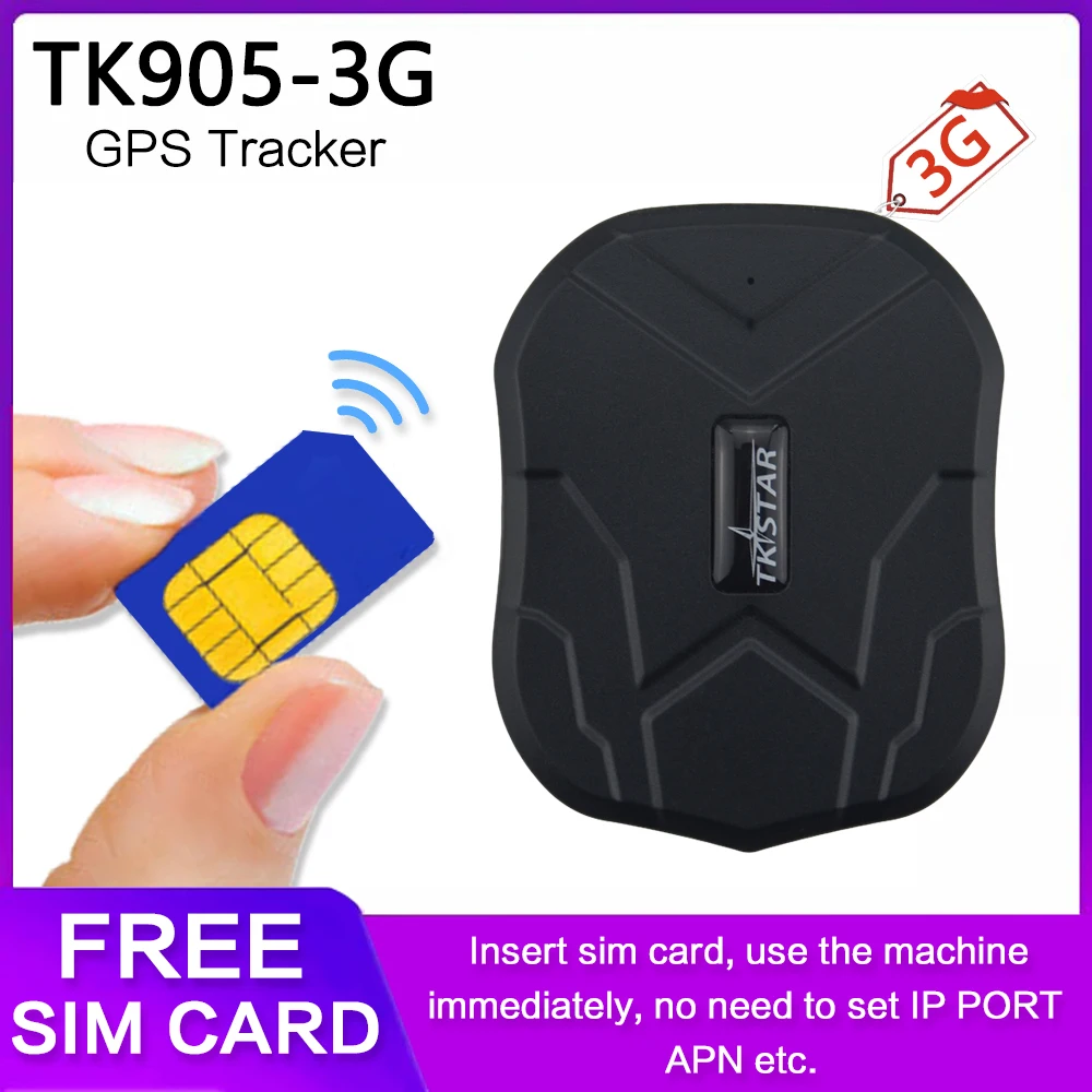 Автомобильный GPS трекер 3G TKSTAR TK905 60 дней в режиме ожидания водонепроницаемый
