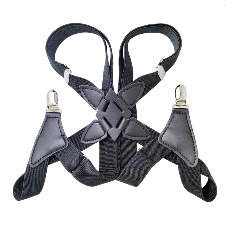 Мужские Регулируемые подтяжки X-образной формы Эластичные с зажимом аксессуары