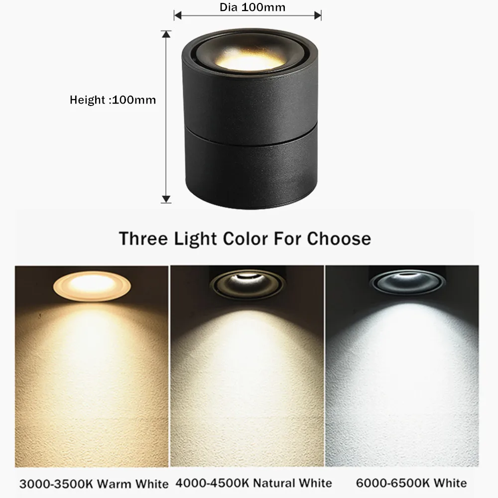 [DBF]15W 12W 10W 7W Rail Track Fixture COB Dimmable Spotlight LED Light AC85-265V Black/White Guide | Лампы и освещение