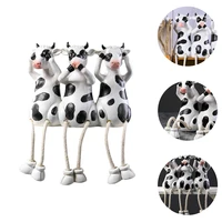 resin hanging legs cow ornament lovely sculpture pretty home decoration