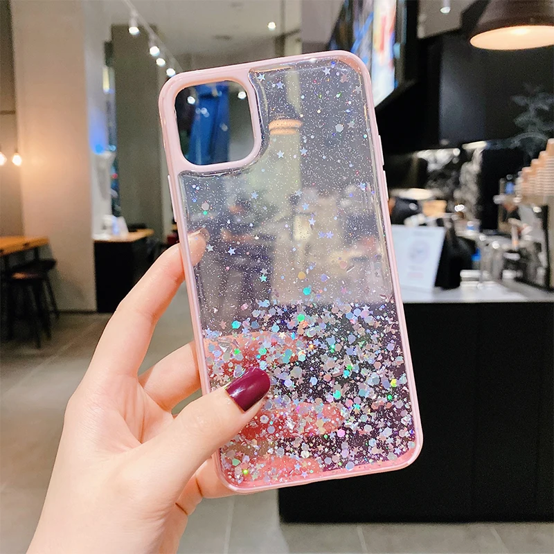 

Women Glitter For iphone 11 pro max Cases For iPhone 12 Mini Pro Max XS MAX X XR 8 7 6 Plus SE 2020 Soft Tpu Silicone Phone Case