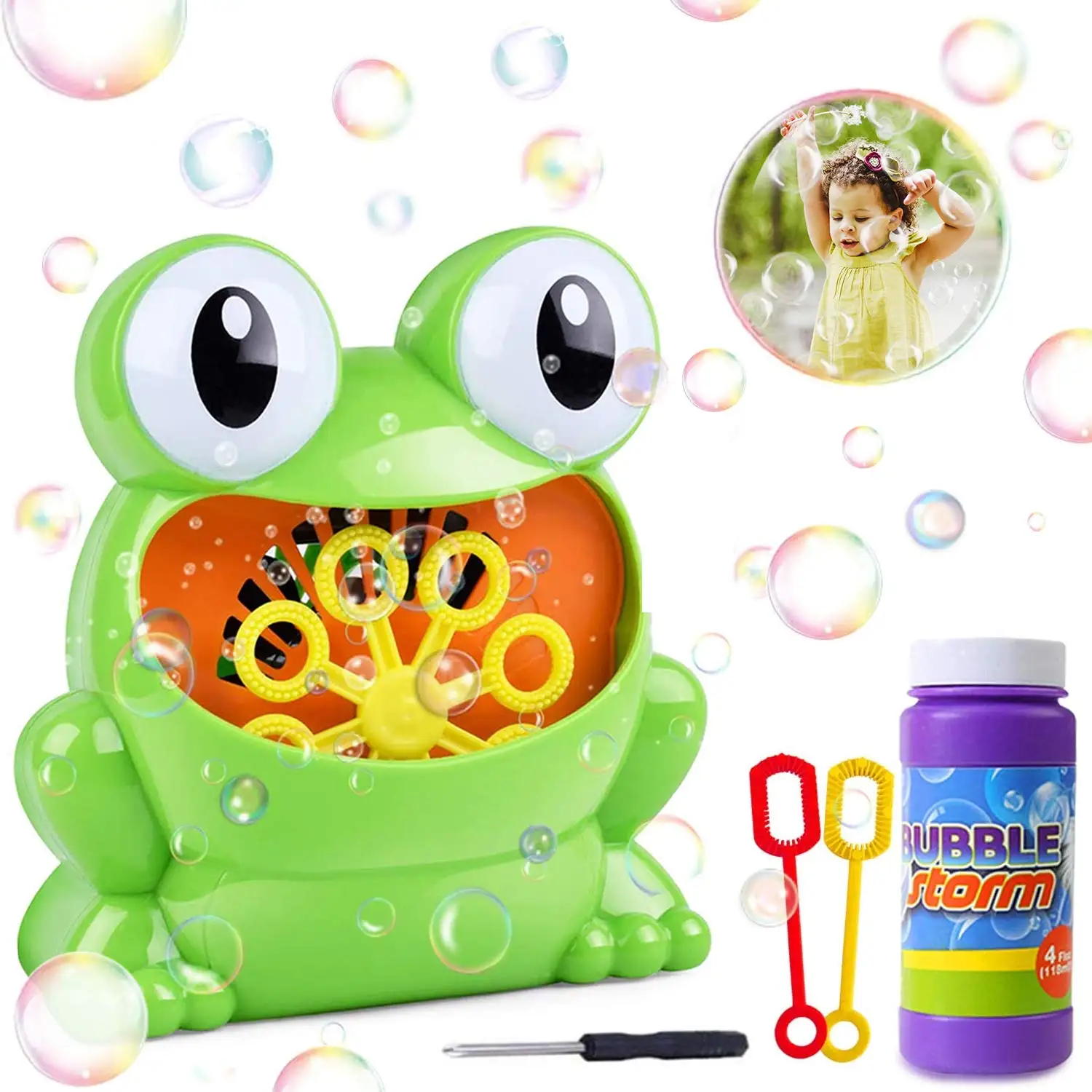 

Bubble Machine Automatic Bubble Maker with Bubble Solution 800+ Bubbles per Minute for Outdoors,Party and Wedding