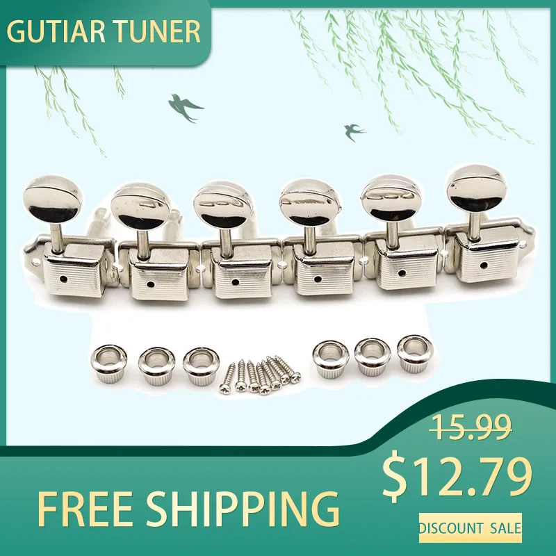 

6Pcs Right handed Split Shaft Vintage Guitar Tuning Pegs Guitar Tuners Machine Heads for ST TL electric Guitar Nickel