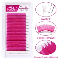 pink easy fanning false eyelash extension for lash building auto blooming diy 2d3d4d6d voluming lash extension
