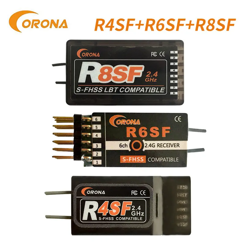 Corona 2,4G R4SF R6SF R8SF S-FHSS/приемник FHSS совместимая FUTABA T6J T8J T14SG 16SZ самолет вертолет автомобиль