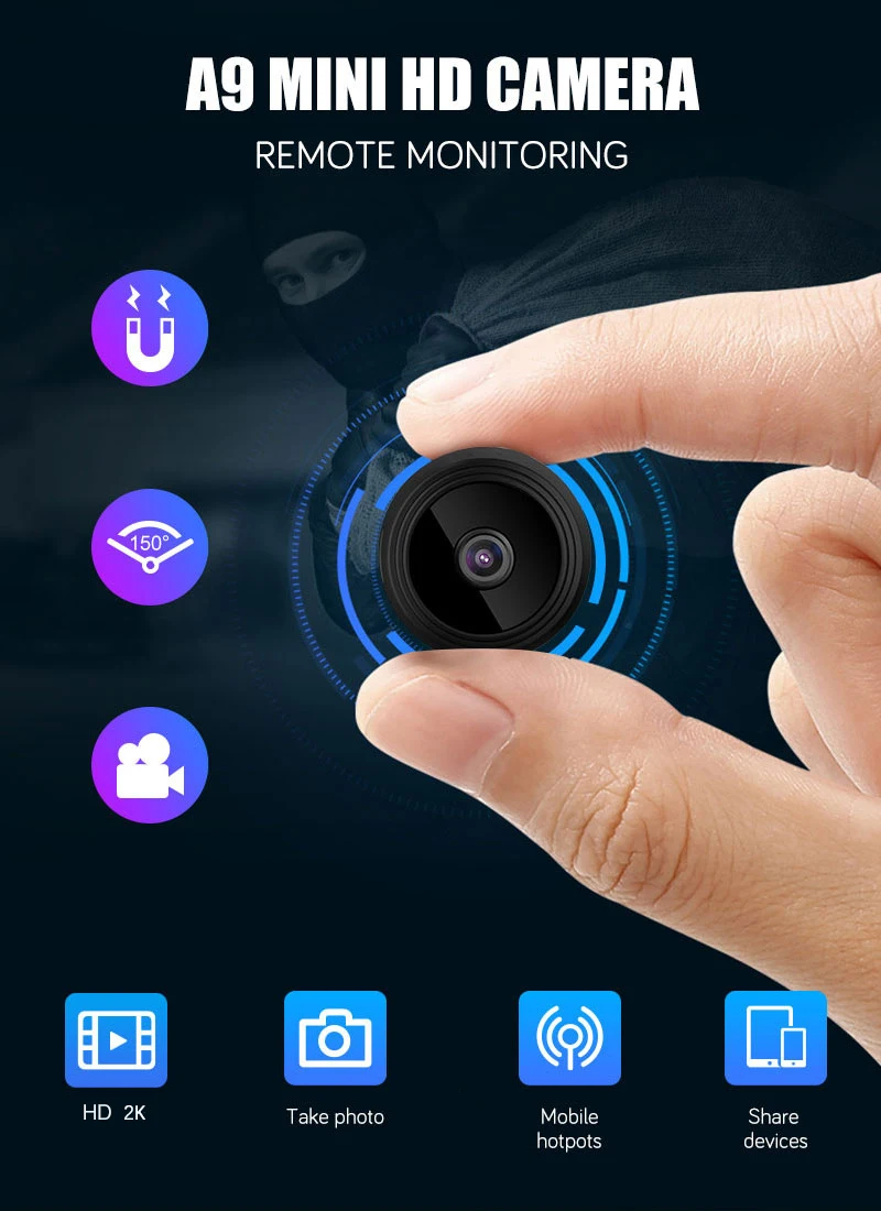 

Новый продукт, мини-видеокамера, беспроводная Wi-Fi камера наблюдения с дистанционным управлением без инфракрасной ночной версии 2K 1080P HD TSLM