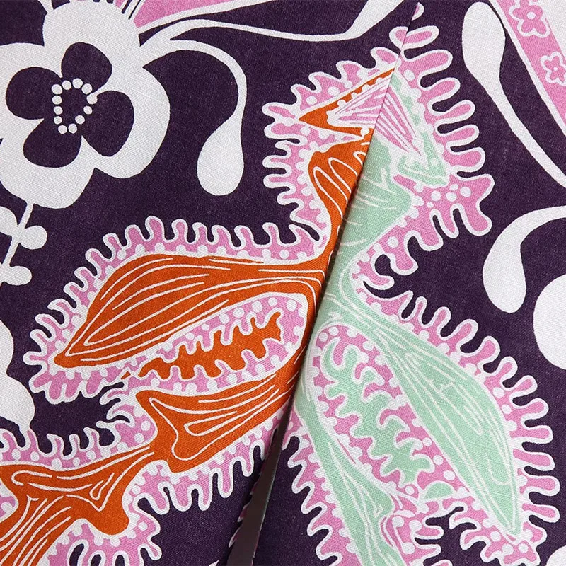 

PUWD Casual Women High Waist Pants 2021 Spring-autumn Fashion Ladies England Style Straight Pants Female Printed Trousers