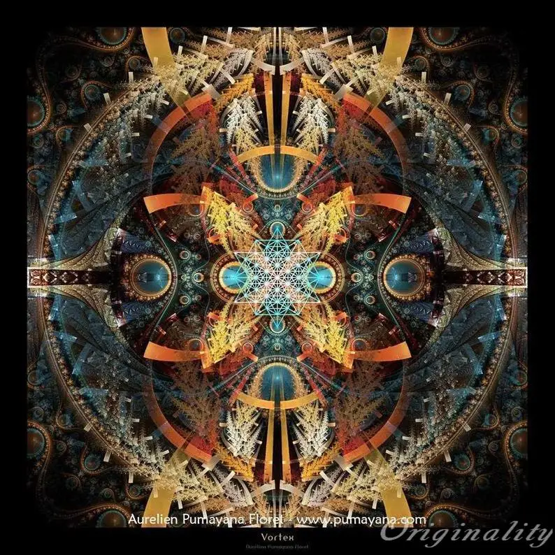 Sacred Geometry Mandala Tapestry Wall Hanging Merkaba Meditation Consciousness Masculine Healing Energy Art Star Matrix