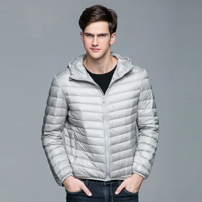 

2021 New Casual Parkas White Duck Down Jacket Men Winter Warm Coat Men's Ultralight Duck Down Jacket Male Windproof Parka Y001