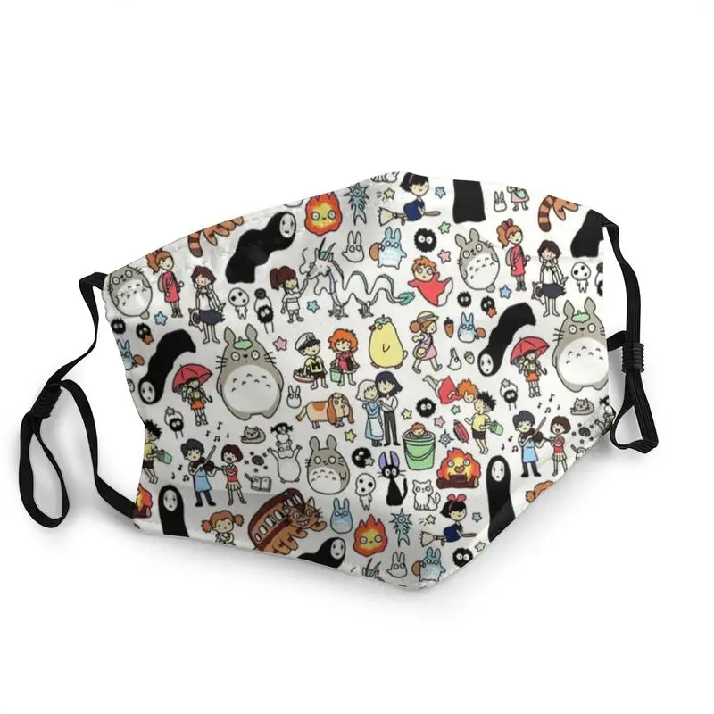 

Non-Disposable Classic Ghibli Manga Mask Adult Unisex My Neighbor Totoro Mask Men Women Anti Haze Protection Respirator Muffle