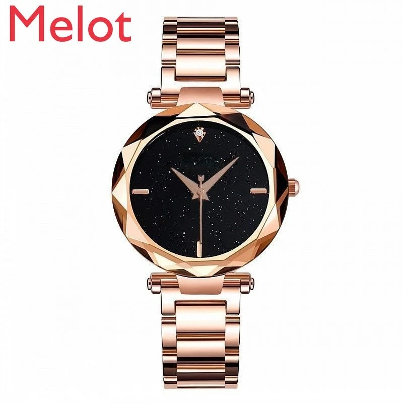 

Высококачественные роскошные водонепроницаемые простые женские часы в Корейском стиле женские наручные часы со звёздным небом и плюшевой ...