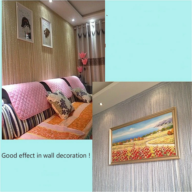 Pa. Блестящие занавески с серебряной нитью блестящие бусины тюль оконная балка