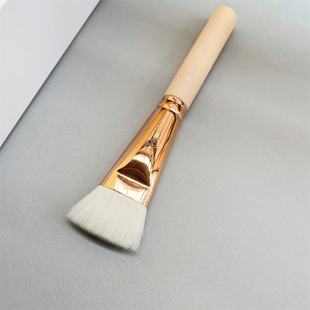 Роскошная Кисть для макияжа лица 109-черная/Розовая Золотая скульптурная смесь