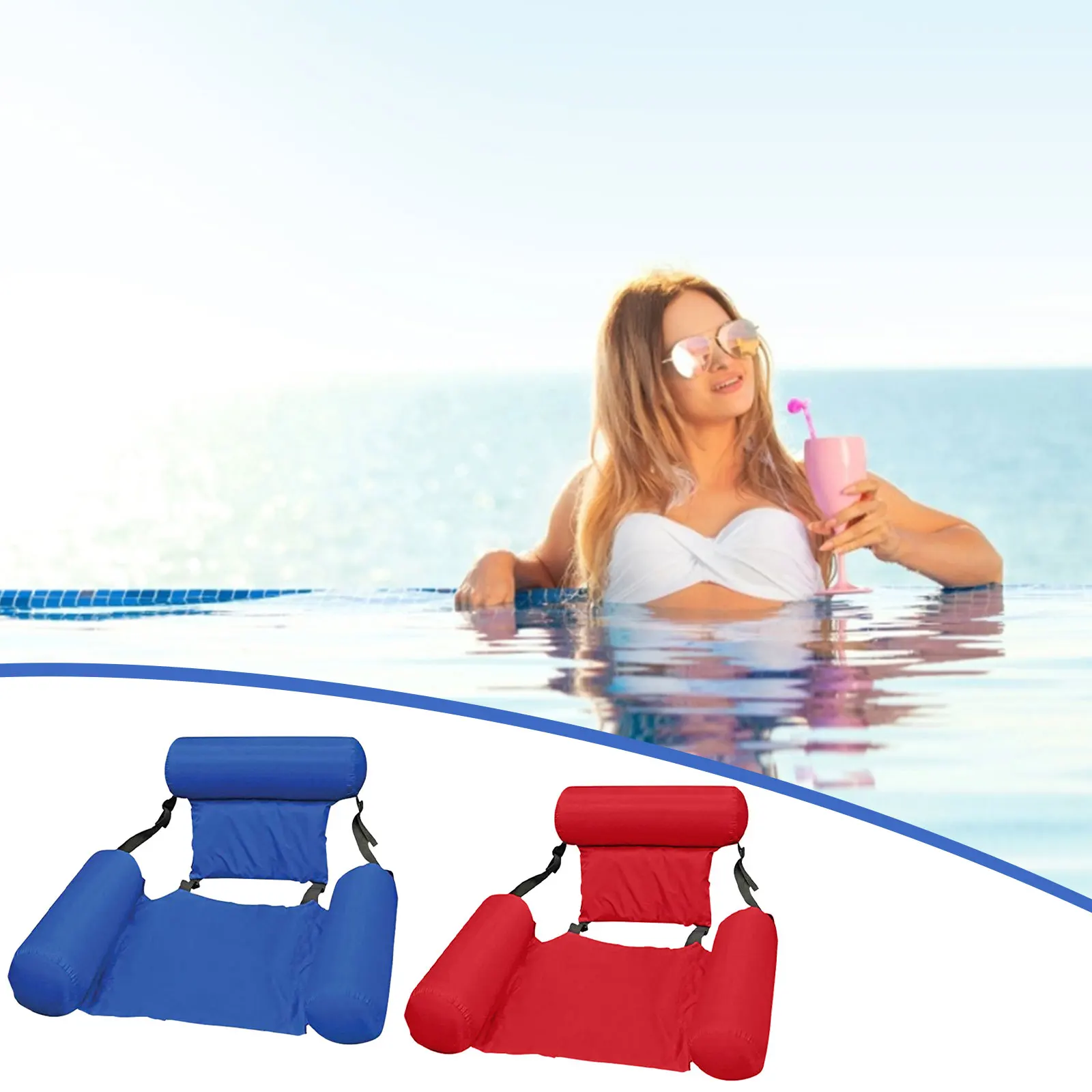 

PVC Summer Inflatable Foldable Floating Row Swimming Pool Water Hammock Air Mattresses Bed Beach Water Sports Lounger Chair