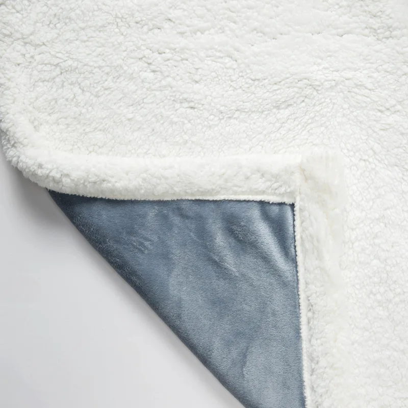 

Soft Coral Fleece Blanket Winter Warm Thick Bedspread Sofa Throw Blanket Mechanical Wash Flanne Solid Color Blanket For Bed