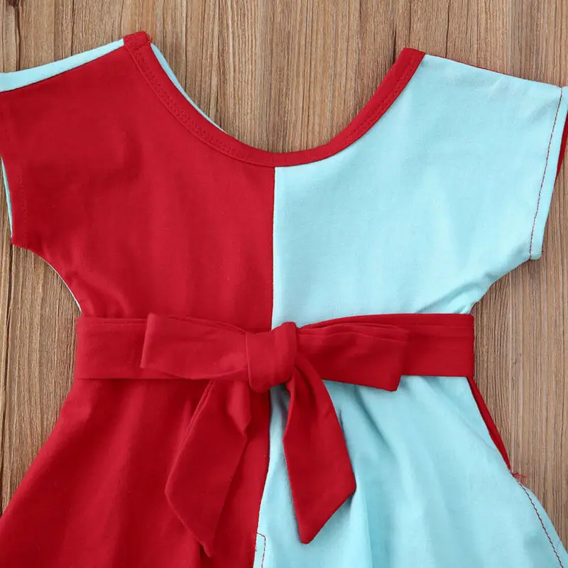 

Imcute New Baby Fashion 2020 Toddler Newborn Kids Baby Girl Clothes Short Sleeve Bow Princess Dress Skirt