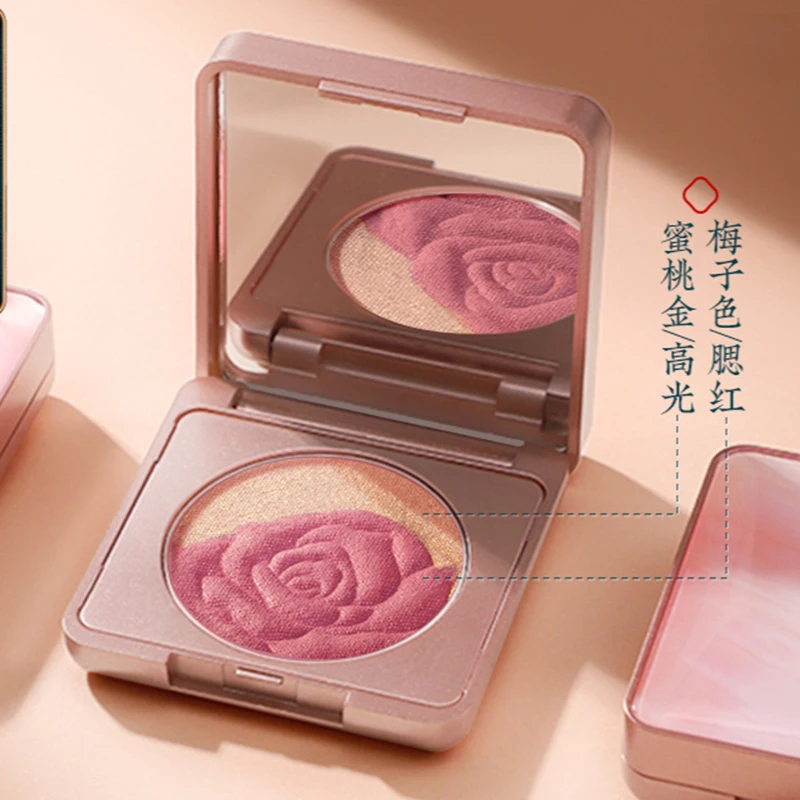 

Blush cream / natural nude make-up pearl light flashing red air girl brighten skin color yellow plate