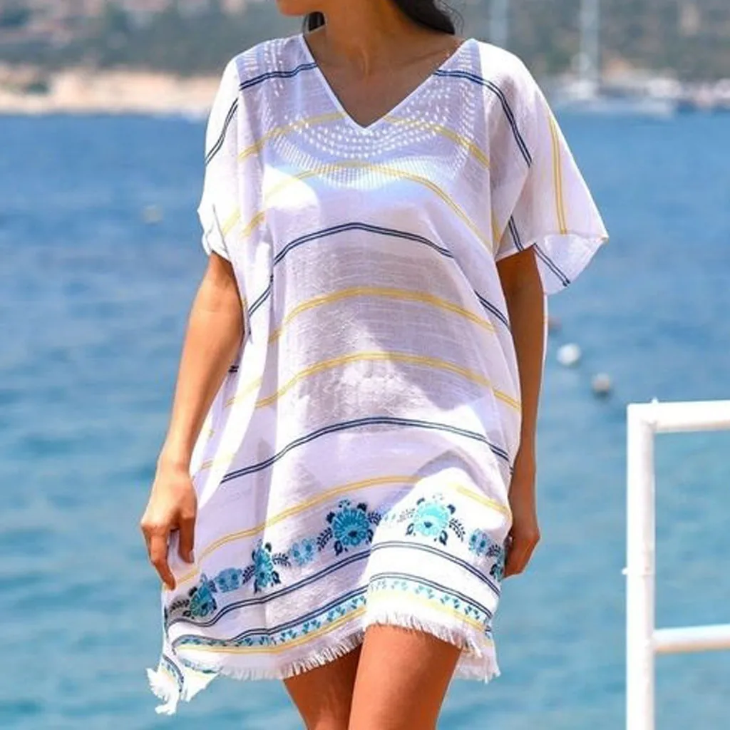 Женское пляжное платье в стиле бохо женская летняя пляжная одежда накидка