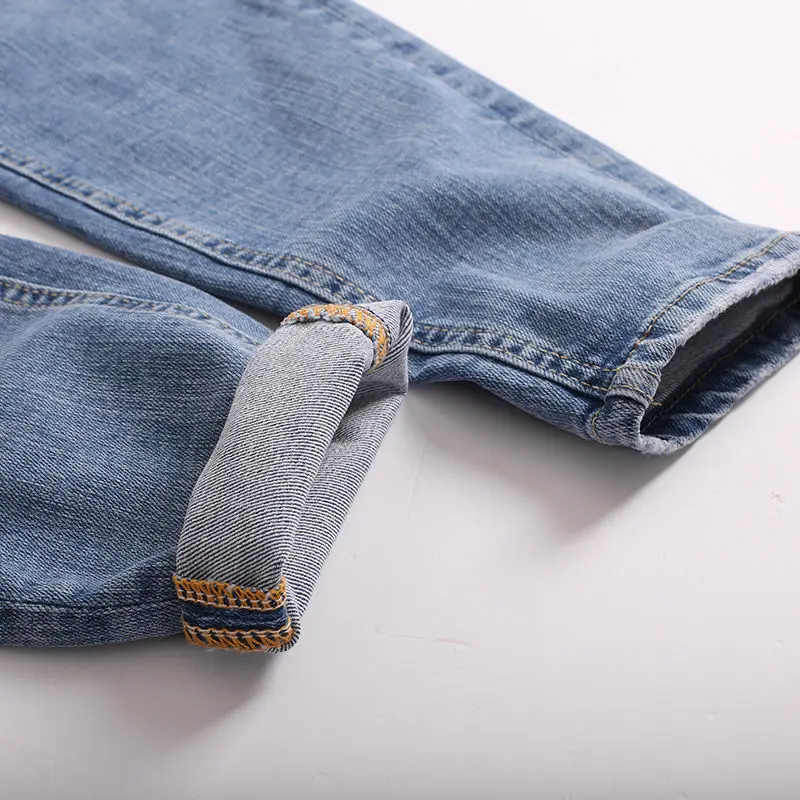 

Breaking jeans women loose 2020 spring/summer new high waist tide size thin little feet Harlan pants