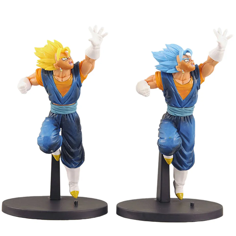 20 см Фигурка действия из ПВХ "Dragon Ball Z DBZ Anime Super Saiyan Gogeta Son Goku Vegeta Raise Hands" модель игрушки куклы подарок для детей.
