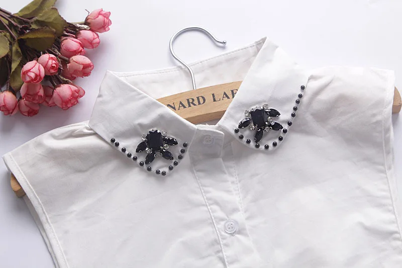 

Linbaiway 2021 Women Autumn Sweater Fake Collars Half Shirt Top Detachable Collar Femme Removable False Collars Blouse Neckwear
