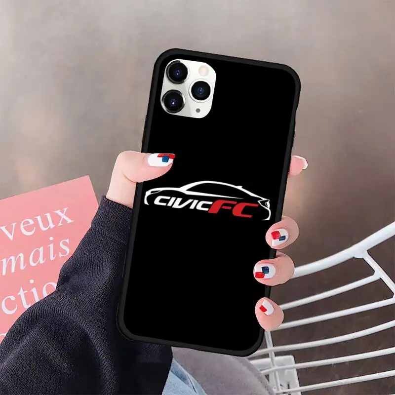 

HPCHCJHM Cool honda car Phone Case Rubber for iPhone 11 pro XS MAX 8 7 6 6S Plus X 5S SE 2020 XR case
