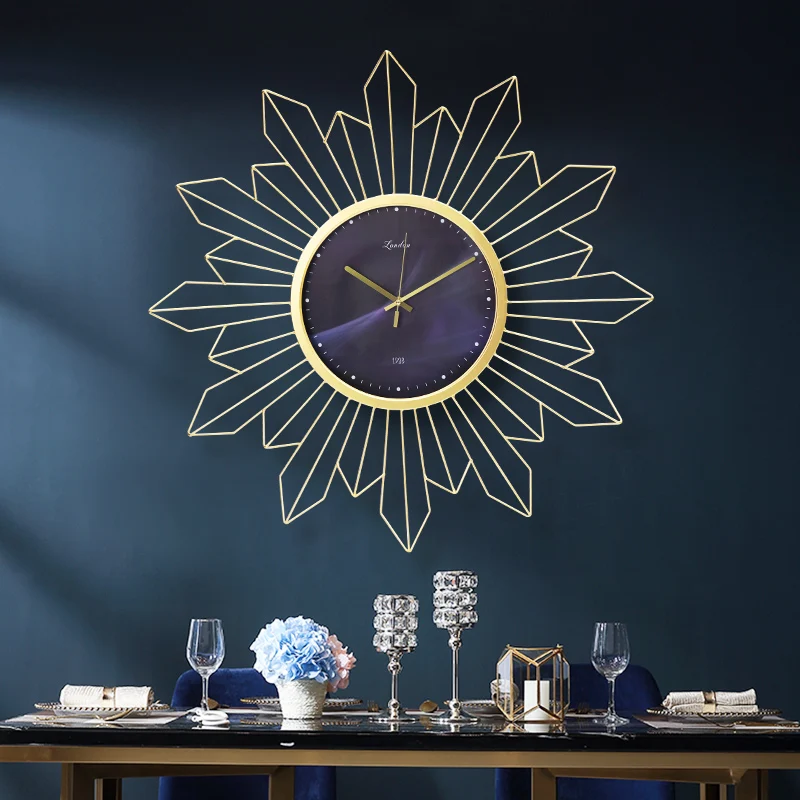 Большие металлические настенные часы в скандинавском стиле роскошные