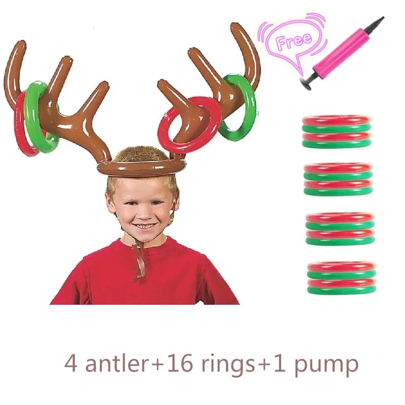 Пасхальный надувной рогатый олень 2020 Забавный Рогатый носимое кольцо с головой