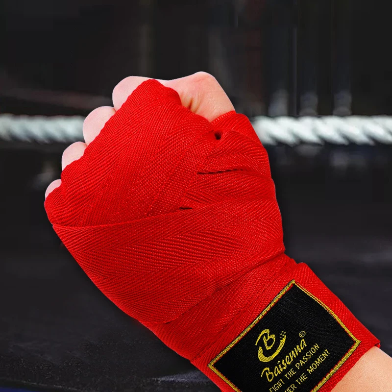 

2 Rolls Cotton Sports Strap Boxing Bandage Sanda Muay Thai Taekwondo Hand Gloves Wraps Boxing Handwraps for Training Bandages