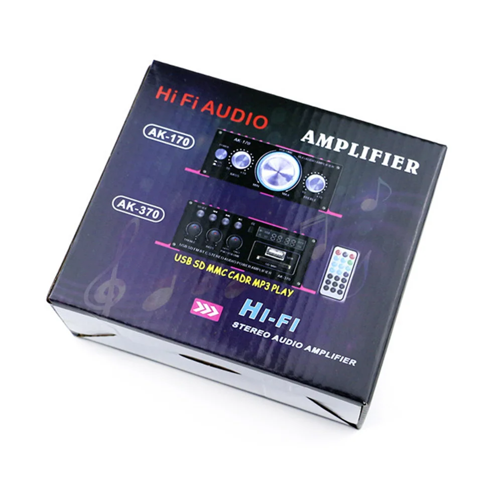 12V Car Audio Amplifier Bluetooth Out Hi-Fi MP3 Radio Stereo Bass Speaker Booster Player for Motorbike Home AK370 | Автомобили и