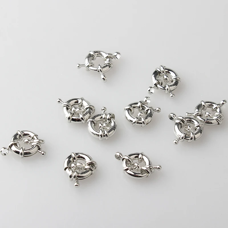 

11mm13mm Gold Round Clavicle Necklace Clasp 10PCS DIY Jewelry Accessories Free Shipping