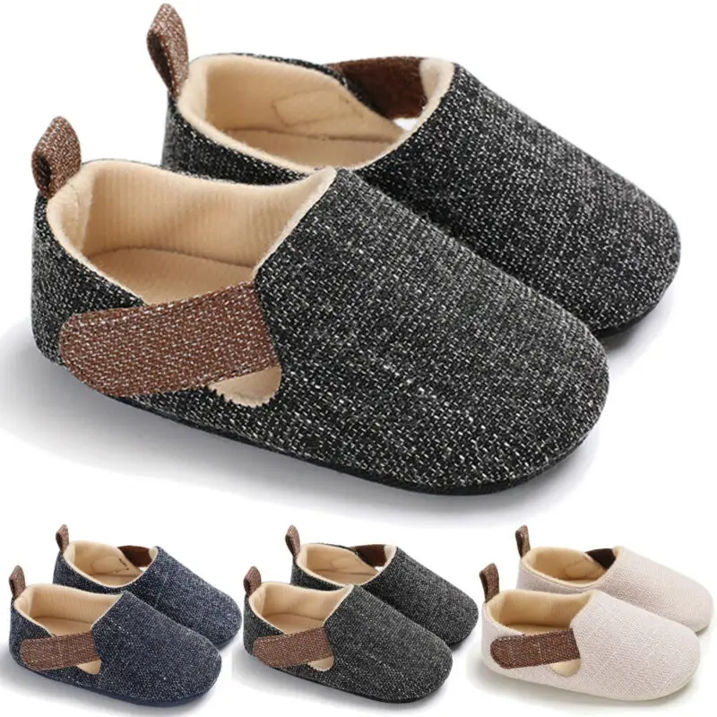 Autumn Winter Infant Toddler Baby Boy Crib Shoes Soft Sole Sneaker 0-18 Months |