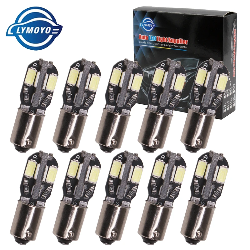 10 шт. BA9S led 233 T4W 8smd 5630 Светодиодная силиконовая Лампа Внутреннее освещение для