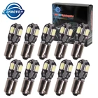 10 шт. BA9S led 233 T4W led 8smd 5630 Светодиодная силиконовая Лампа Внутреннее освещение для чтения задние автомобильные парковочные лампы 12 В