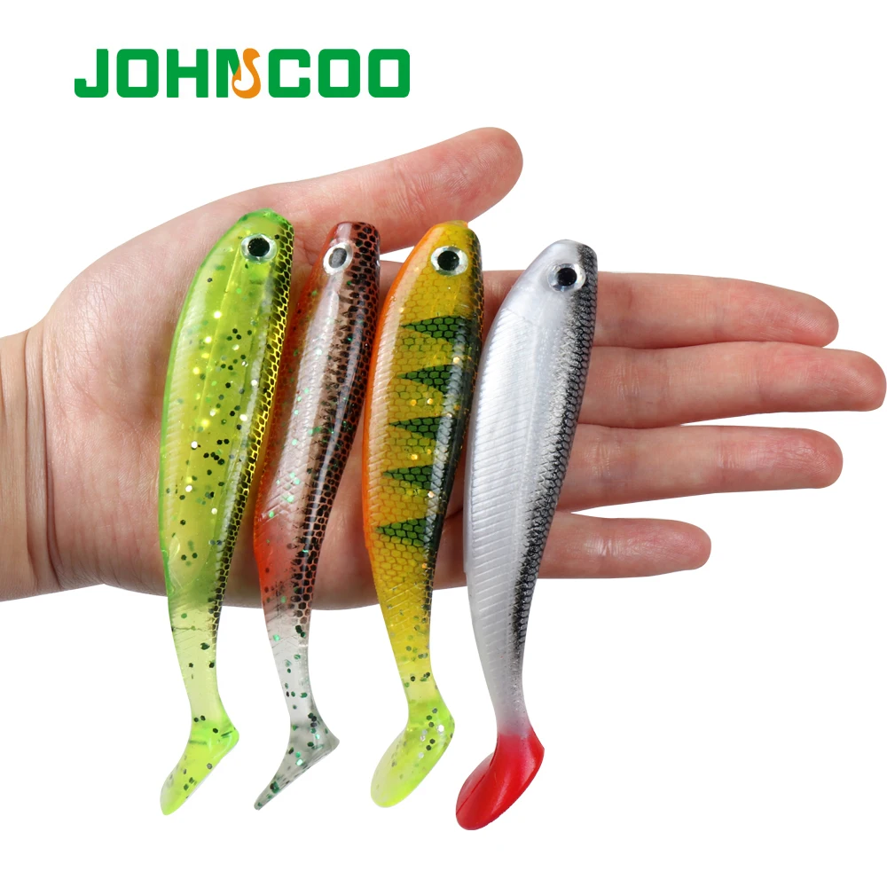 

JOHNCOO 4pcs Fishing Lure Soft Worm Bait 115mm 12g Silicone Soft Bait Professional Lure Carp Artificial Wobbler Shad Lure