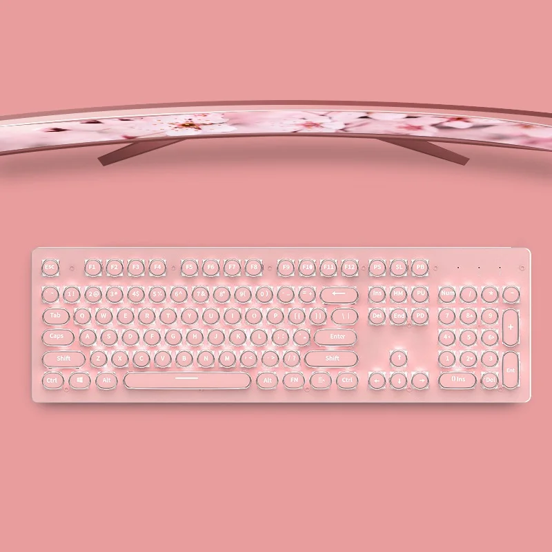 Беспроводная механическая клавиатура в стиле стимпанк 2 4 ГГц | Компьютеры и офис