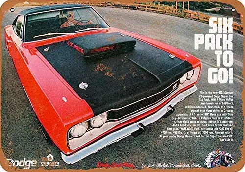 

8 x 12 Tin Metal Sign - Vintage Look 1969 Dodge Super Bee 440 6 Pack