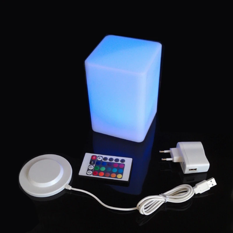 D10cm D13cm D15cm 10X15 D20cm RGB перезаряжаемая светодиодная подсветка стол кубический стул