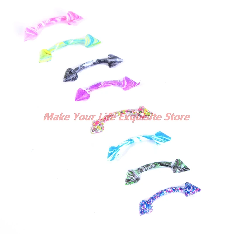 

New 8PCS/Set Body Piercing Stainless Steel Jewelry Tongue Lip Eyebrow Nose Stud Belly Ring Navel Button Barbell For Woman Man