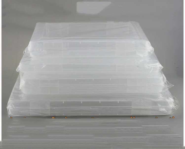 Большой пластиковый контейнер с отсеком практичный органайзер для хранения