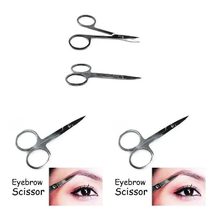 Изогнутые Ножницы для бровей наращивания ресниц из нержавеющей стали стрижки