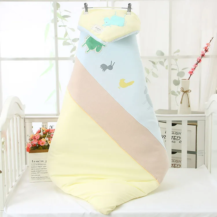 Мягкий Пеленальный спальный мешок для новорожденных хлопковое стеганое одеяло